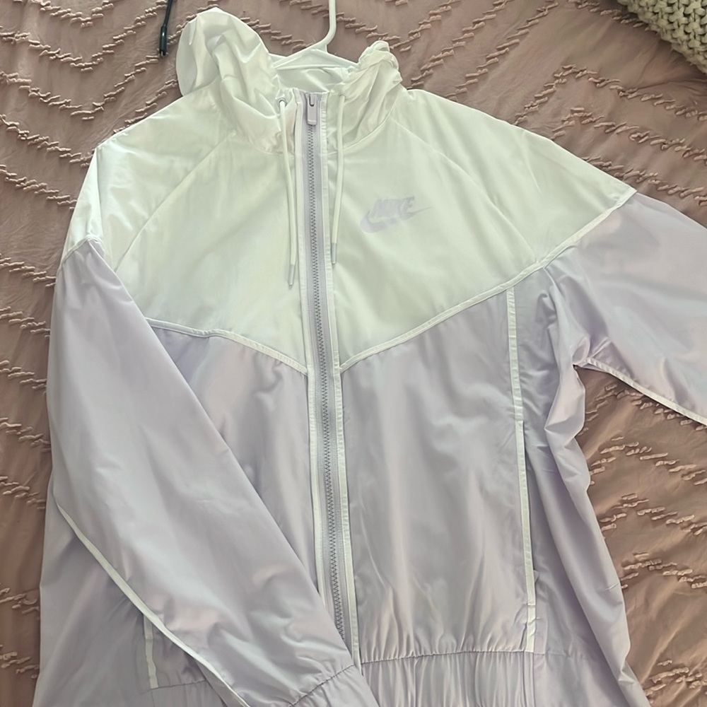 Nike purple windbreaker with hood